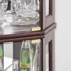 KTMBDW Glass Display Curio Cabinet with Tempered Glass Doors and Shelves, Curved Wood Corner Cabinet for Bar and Liquor Storage - 3 of 4