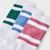 Women's Varsity Stripe Ribbed Cushioned 3pk Crew Socks - Auden™ - 3 of 3