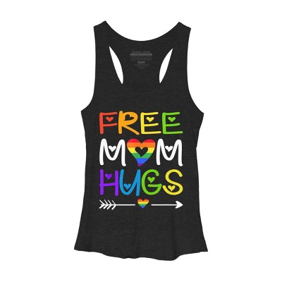 Adult Design By Humans Rainbow Free Mom Hugs Pride Arrow By Avocato Racerback Tank Top