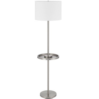Bronze Elegance 62" Cordless Metal Floor Lamp with Tray and USB Ports