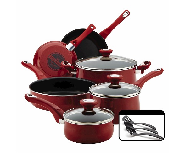 Farberware 12Pc Cookware Set - Red
