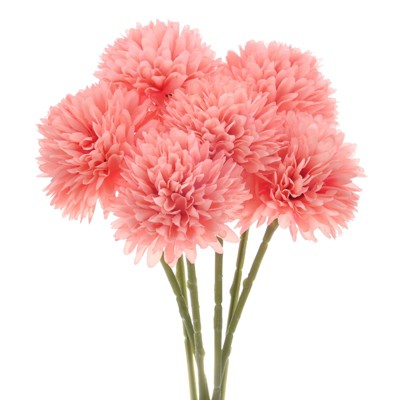 Unique Bargains Plastic Silk Durable Artificial Chrysanthemum Ball Flowers 11"