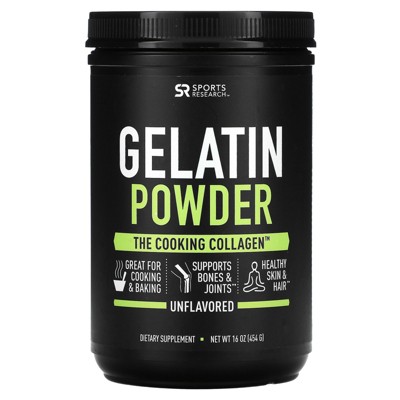 Sports Research Gelatin Powder, Unflavored, 16 oz (454 g), Dietary Supplements