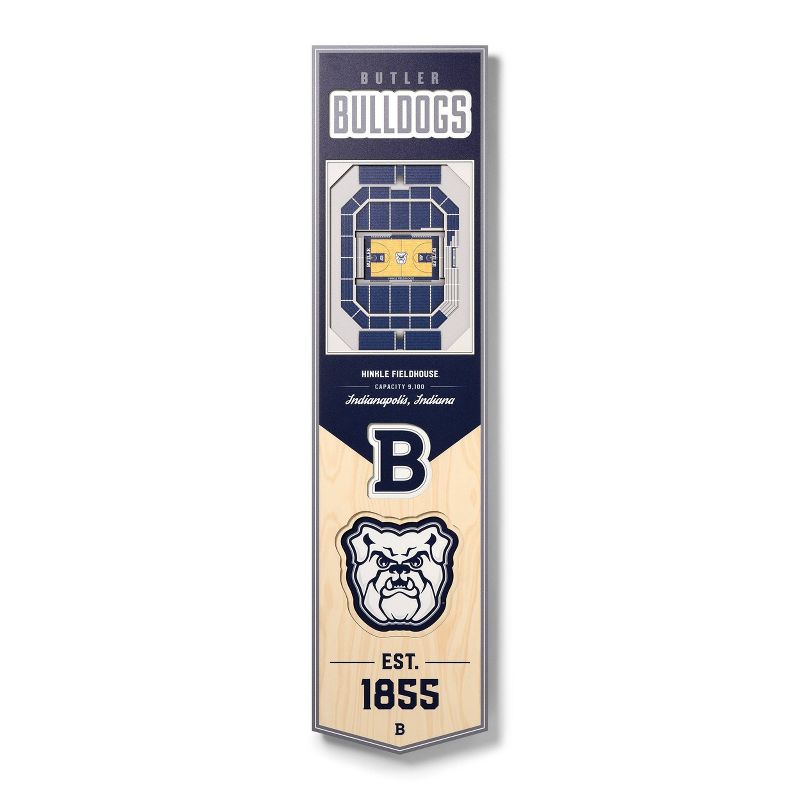 8&#34; X 32&#34; NCAA Butler Bulldogs 3D StadiumView Banner - Multicolored, Floating Wall Mount, Sports Memorabilia, 1 of 5