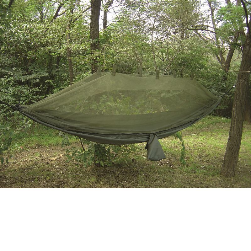 Snugpak Jungle Hammock with Mosquito Net, Lightweight Parachute Nylon, Includes 2 Steel Carabiners, Supports 400 Pounds, 1 of 7