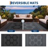 Outdoor Rug Waterproof Boho Geometric Patio Rug Mat Reversible Plastic Straw Rug Outside Outdoor Area Rug - 3 of 4