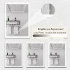 APRILSOUL Silver Aluminum Bathroom Medicine Cabinet with LED Lights, Defogger, Dimmer, Digital Clock & Temp Display, 28×20 Inch，2 Shelves, 3 Drawers. - 3 of 4