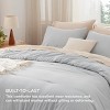 Bedsure | 3Pcs Beige Soft Warm Imitation Washed Cotton Bed Comforter Sets for All Seasons - 3 of 4