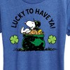 Women's - Peanuts - Lucky To Have Ya Short Sleeve Graphic T-Shirt - 2 of 4