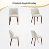 GustoWave Upholstered Dining Chair Set of 2 with Love Backrest, Modern Kitchen Chairs with Solid Wood Legs - 2 of 4