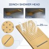 CASAINC 1-Spray Patterns with 2.5 GPM 22 Inches Wall Mount Dual Shower Heads in Spot Resist (Valve Included) - 2 of 4