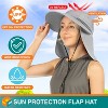SUN CUBE Womens Sun Hat Neck Flap Cover, UV Protection Wide Brim Fishing Hiking Hat, Ponytail Foldable Summer Beach Outdoor - 2 of 4
