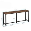 Syemin Console Tables Narrow Accent Console Table, Modern Industrial Sofa Table, Design Extra Long Entryway Console, Gray, 70.87"*11.61"*31.5" - 3 of 4