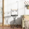 Sandinrayli 72 in. H Parrot Stand Large Bird Playstand Feeder Perch , Bird Play Feeder Stand with Wood Bar , Rolling Bird Training Gym Ground - 2 of 4
