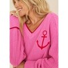 VENUS Womens Anchor V-Neck Sweater - 4 of 4