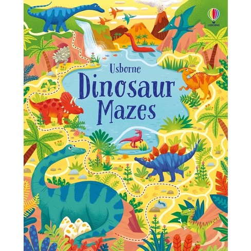 Maze game for children. Help the T- rex dinosaur find right way to