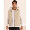 Lars Amadeus Men's Drawstring Hooded Sleeveless Outdoor Padded Down Vest - 2 of 4