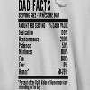 Rerun Island Men's Dad Facts Serving Size Long Sleeve Graphic Cotton Sweatshirt Hoodie - White S - 2 of 3