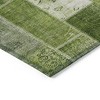 Olive Green And Artichoke Green Patchwork Washable Indoor Outdoor Area Rug - 4 of 4
