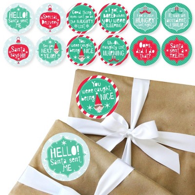 Big Dot of Happiness Elf Squad - Holiday and Christmas Elf Notes - Sticker Set of 12