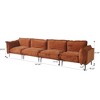 WJShome Sectional Couches For Living Room, Velvet 147" Modern 4 Seater Sofa, 8" High Metal Legs - 4 of 4