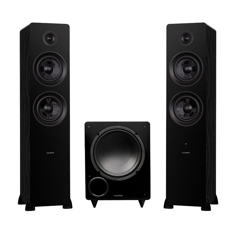 Fluance Ai81 Powered Floorstanding Speakers 10" Powered Subwoofer 15ft Sub Cable, 1 of 10
