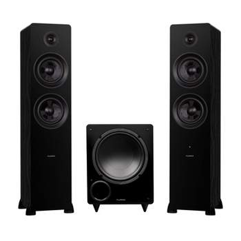 Fluance Ai81 Powered Floorstanding Speakers 10" Powered Subwoofer 15ft Sub Cable