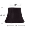 Springcrest Black Oblong Cut Corner Medium Lamp Shade 10" Wide x 7" Deep at Top and 16" Wide x 12" Deep at Bottom and 13" Slant x 12.5" H (Spider) - image 4 of 4