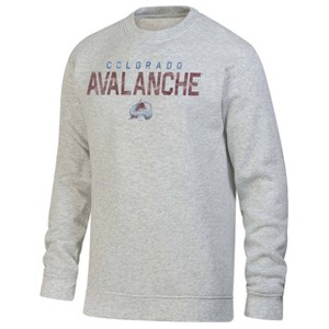 NHL Colorado Avalanche Men's Long Sleeve Ash Gray Crew Neck Fleece Hooded Sweatshirt - 1 of 3
