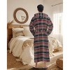 ADR Men's Robe, Plush Fleece Hooded Bathrobe Man, Long Warm Cozy Bath Robe Man - 3 of 4