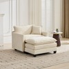 Modern Sectional Sofa Upholstered Cloud Sofa with Comfy Double Layer Upholstered Seat Cushion, Green/Black/Blue/Beige - ModernLuxe - 4 of 4