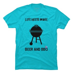 Men's Design By Humans July 4th Life Needs More BBQ By TeeShirtMadness T-Shirt - 1 of 2
