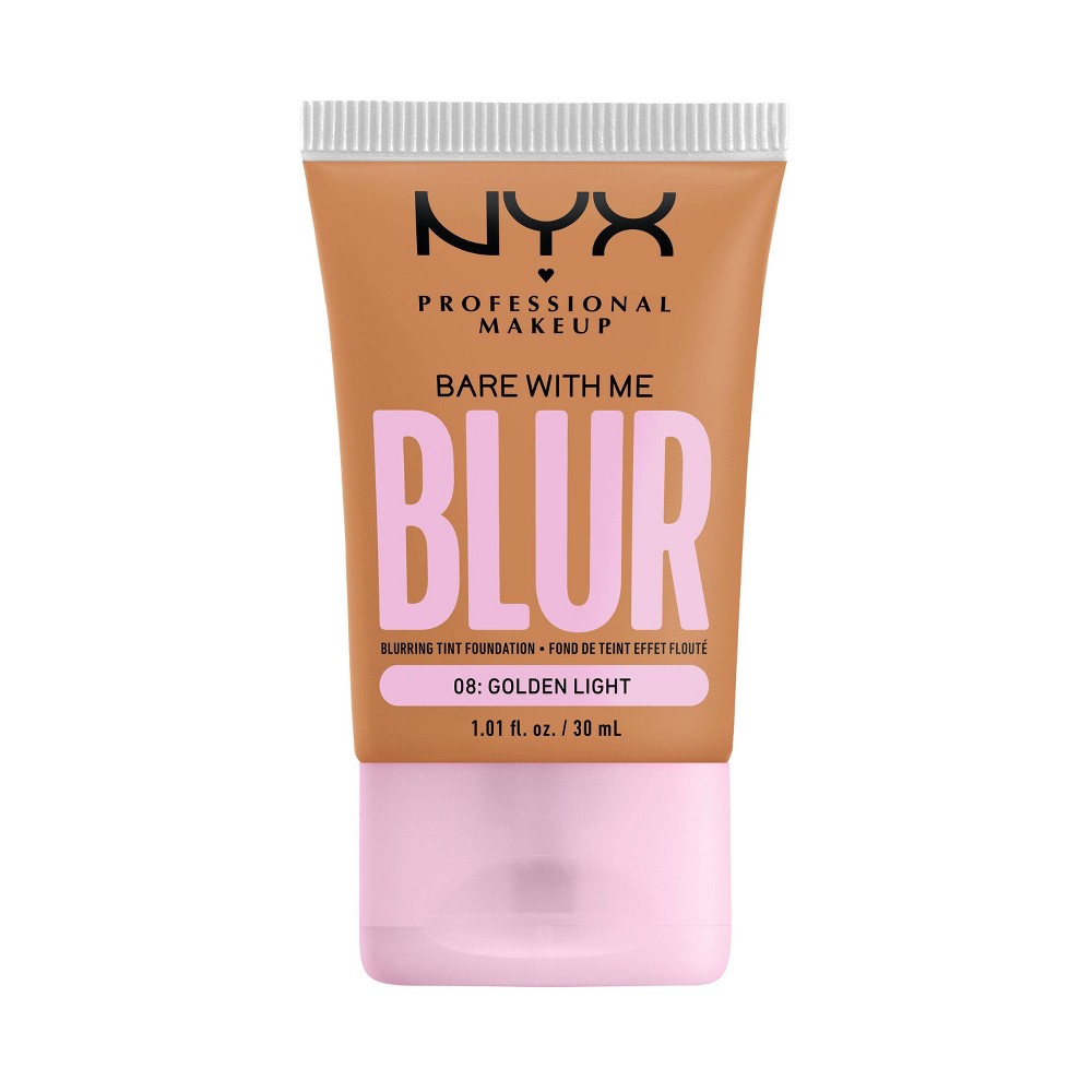 Photos - Foundation & Concealer NYX Professional Makeup Bare With Me Blur Tint Soft Matte Foundation - 08 Golden Light - 1.01 fl oz 