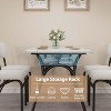 Jojoka Dining Table Set for 4, Kitchen Table with Boucle Chairs for 4,White - 4 of 4