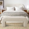 Lily 47" Upholstered Scroll Velvet Waterfall Bench/Chenille Entryway Bench-Maison Boucle - 2 of 4