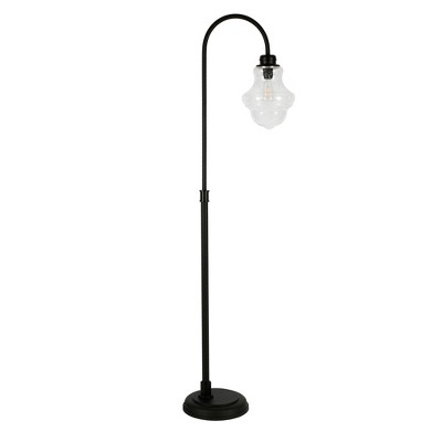 Hudson and Canal 70" Tall Floor Lamp with Glass Shade