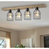 7" x 35" x 9" 4-Light Barn Daisy Road Pendant Black - Warehouse Of Tiffany: Modern Metal Flush Mount ETL Listed - 2 of 2