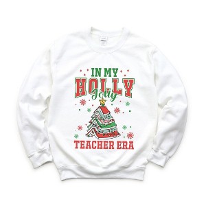 Simply Sage Market Women's Graphic Sweatshirt  Holly Jolly Teacher Era - 1 of 4