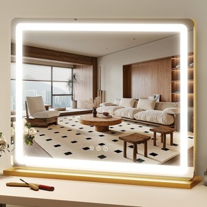 Vanity Mirror with Lights, Makeup Mirror with Touch Screen, 3-Color Dimmable Lighting, for Vanity Desk and Bedroom Use - 1 of 4