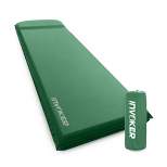 INVOKER 3 Inch UltraThick Self Inflating Lightweight Memory Foam Sleeping Pad Mattress for Camping, Hiking, Travel, and Backpacking, Forest Green