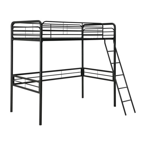 Twin loft shop bed black