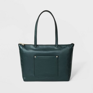 Zip Top Tote Handbag - A New Day Green, Women