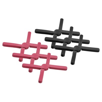 Unique Bargains Foldable Heat Resistant Non-Slip Silicone Trivet Mat for Pots Coasters