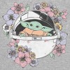 Men's Star Wars: The Mandalorian The Child Floral Bassinet Long Sleeve Shirt - 2 of 4