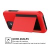 Reiko TPU PC Hybrid 2-in-1 Flip Card Holder Phone Case for Apple iPhone 12 Mini in Red - 2 of 4