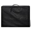 vidaXL Black Foldable Massage Table 3 Zones with Wooden Frame - 2 of 4
