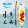 10'6" Inflatable Stand Up Paddle Board, Inflatable Paddle Board with Removable Fins, Non-Slip Deck Design, Safety Leash for Surfing,Paddling,Yoga - 2 of 4
