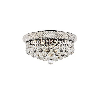 Elegant Lighting Primo 16 inch black flush mount