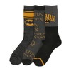 Batman Logo Play Mens Athletic Crew Socks 3 Pack - 3 of 4