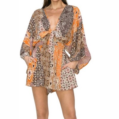 Women's Karina Boho Chic Romper - WISTERIA LANE